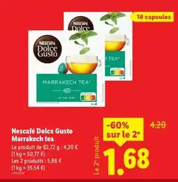 Lidl Nescafé Dolce Gusto Marrakech tea offre