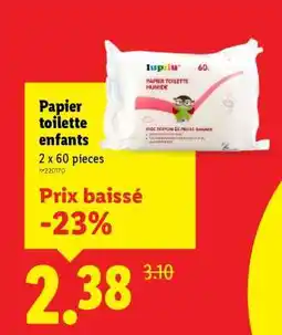 Lidl Papier toilette enfants offre
