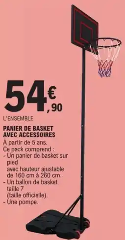 E.Leclerc Panier de basket avec accessoires offre
