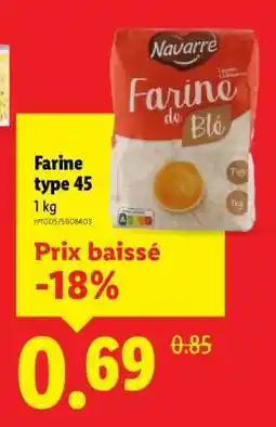 Lidl Farine type 45 offre