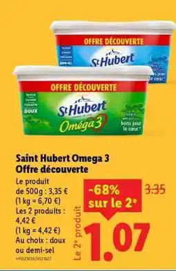 Lidl Saint Hubert Omega 3 offre