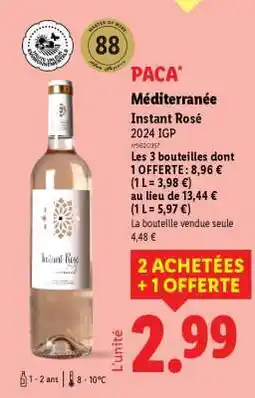 Lidl Instant Rosé 2024 IGP offre