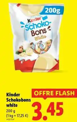 Lidl Kinder Schokobons White offre