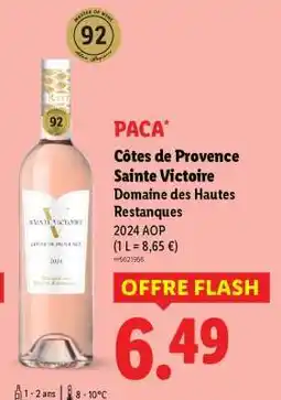 Lidl Côtes de Provence Sainte Victoire Domaine des Hautes Restanques offre