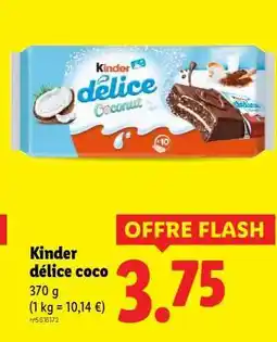 Lidl Kinder délice coco offre