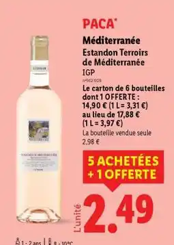 Lidl Méditerranée Estandon Terroirs de Méditerranée IGP offre