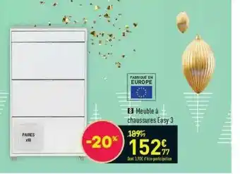 Conforama Meuble à Chaussures Easy 3 offre