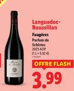 Lidl Faugères Parfum de Schistes 2023 AOP offre