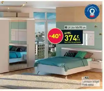 Conforama Lit Lice 140x190 Cm offre