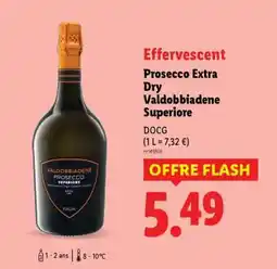 Lidl Prosecco Extra Dry Valdobbiadene Superiore offre