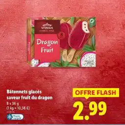 Lidl Vitasia Dragon Fruit Bâtonnets glacés offre