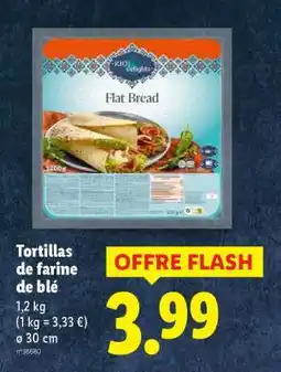 Lidl Tortillas de farine de blé offre