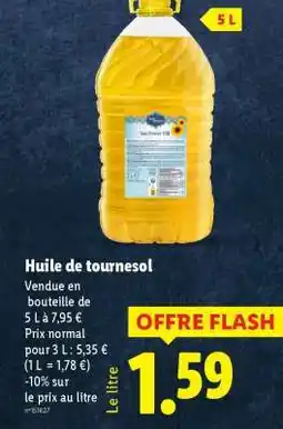 Lidl Huile de tournesol offre