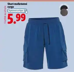 Lidl Short molletonné cargo offre