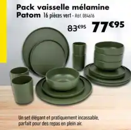 Narbonne accessoires Pack vaisselle mélamine patom offre