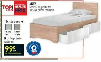 Conforama Lit Tempo Junior 90x200 Cm offre