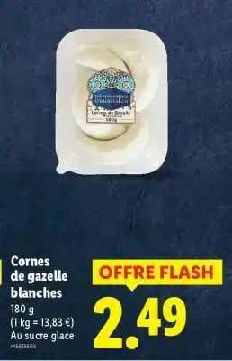Lidl Cornes de gazelle blanches offre