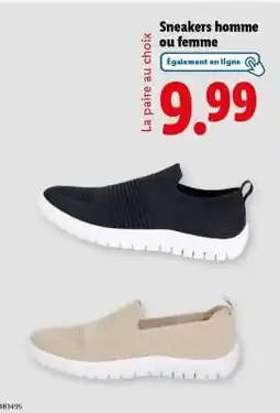 Lidl Sneakers homme ou femme offre