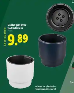 Lidl Cache-pot avec pot intérieur offre