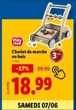 Lidl Chariot de marche en bois offre