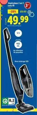 Lidl Aspirateur 2 en 1 sans fil offre
