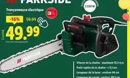 Lidl Tronçonneuse électrique PARKSIDE offre