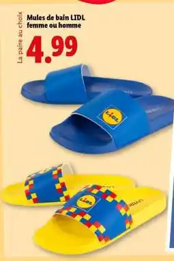 Lidl Mules de bain LIDL femme ou homme offre