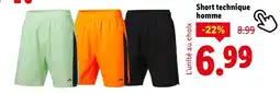 Lidl Short technique homme offre