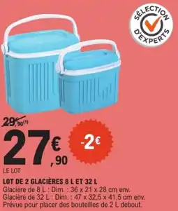 E.Leclerc Lot de 2 glacières offre
