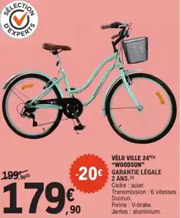 E.Leclerc "WOODSUN" Vélo ville 24" offre