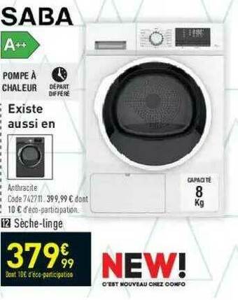 Conforama Saba Sèche-linge offre