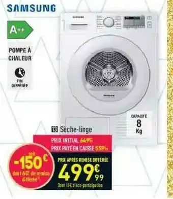 Conforama Samsung Sèche-linge offre