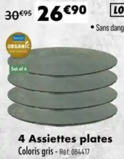 Narbonne accessoires 4 assiettes plates offre