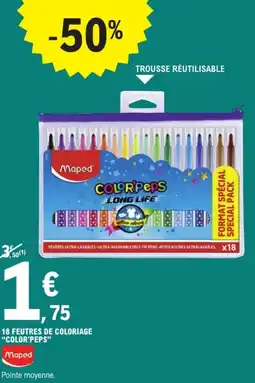 E.Leclerc "COLOR'PEPS" 18 feutres de coloriage offre
