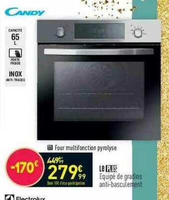 Conforama Candy Four Multifonction Pyrolyse offre