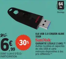 SANDISK Cle usb 3.0 cruzer glide 32gb