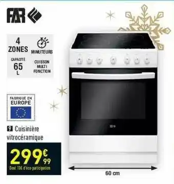 Conforama Cuisinière Vitrocéramique Far offre