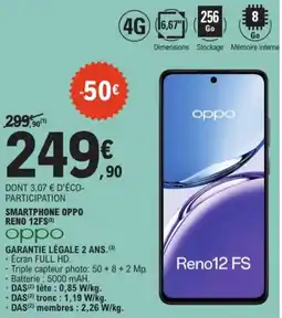 E.Leclerc OPPO Smartphone reno 12fs offre