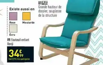 Conforama Fauteuil Enfant Benji offre