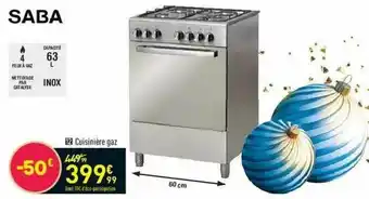 Conforama Cuisinière Gaz Saba offre