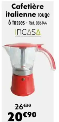 Narbonne accessoires Cafetière italienne rouge offre