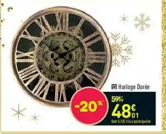 Conforama Horloge Dorée offre
