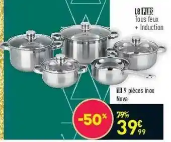 Conforama 9 Pièces Inox Nova offre