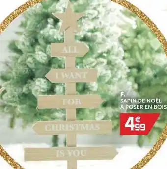 Gifi Sapin De Noël à Poser En Bois offre