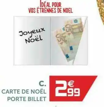 Gifi Carte De Noël Porte Billet offre