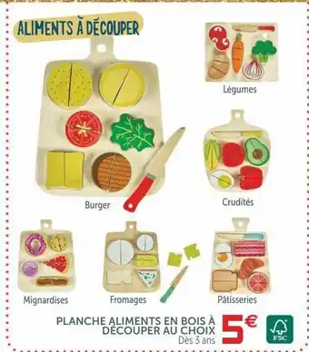 Gifi Planche Aliments En Bois à Découper Au Choix offre