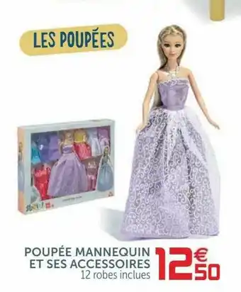 Gifi Poupée Mannequin Et Ses Accessoires 12 Robes Inclues offre