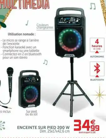 Gifi Enceinte Sur Pied 200 W offre