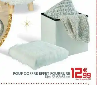 Gifi Pouf Coffre Effet Fourrure offre