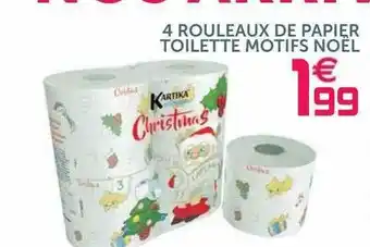 Gifi 4 Rouleaux De Papier Toilette Motifs Noël offre